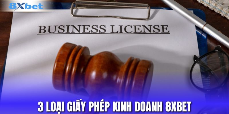 3 loại giấy phép kinh doanh 8xbet