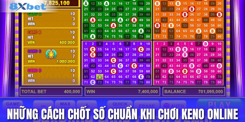 Những cách chốt số chuẩn khi chơi keno online