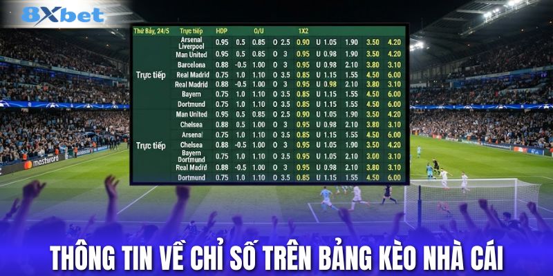 Thông tin về chỉ số trên bảng kèo nhà cái